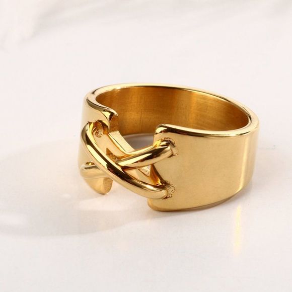 Varole Jewelry - Cross Design Gold Plated Ring, Size 7